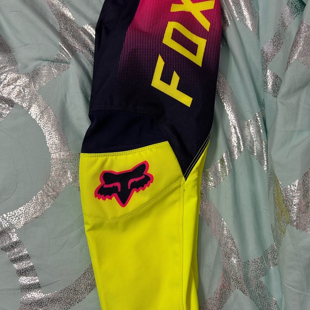 Fox Racing Yellow and Black Pants